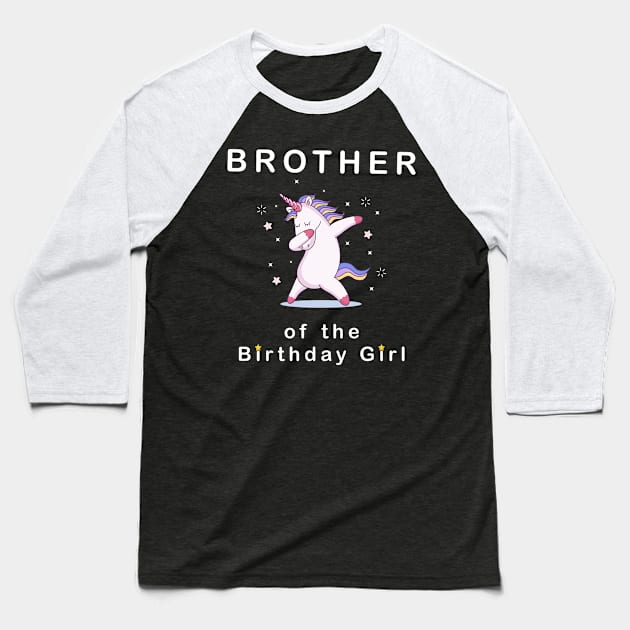 Brother of the birthday girl Baseball T-Shirt by Dieowl